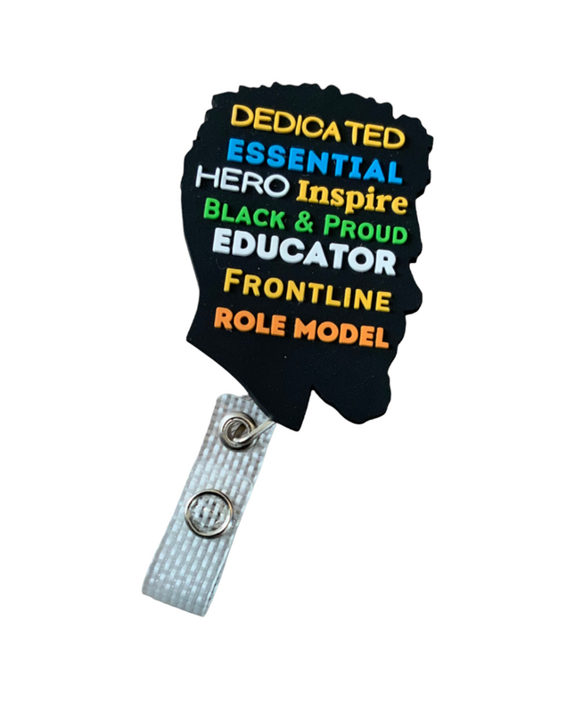 Educator Silhouette Retractable ID Badge Reel