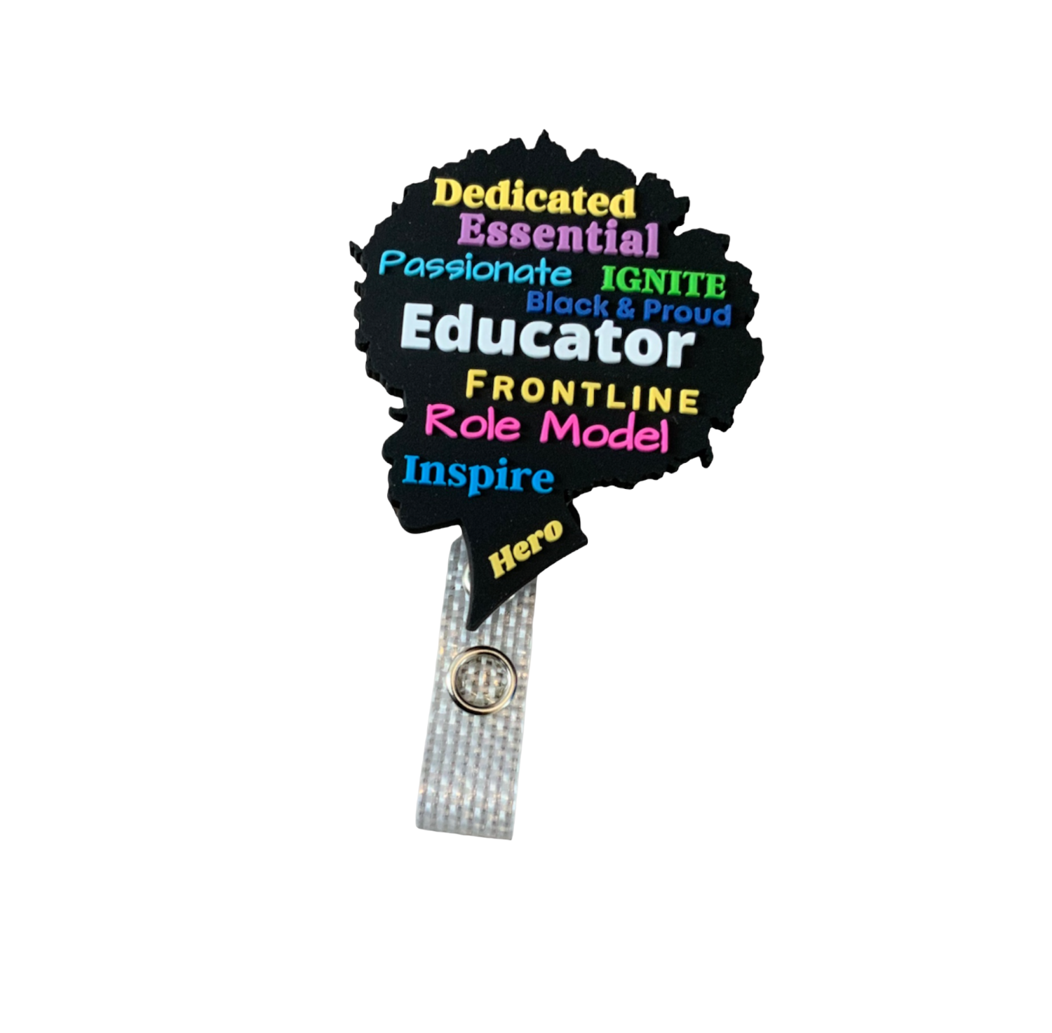 Educator Silhouette Retractable ID Badge Reel