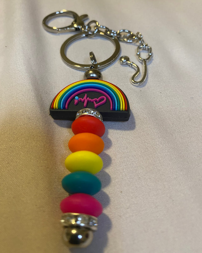 Rainbow Vibes Nurse Keychain by Bands by Beauties