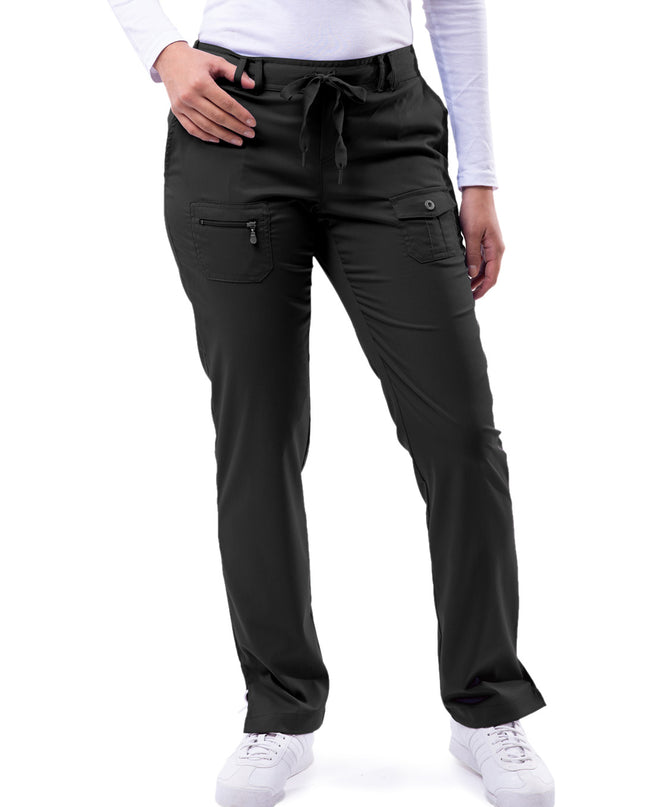 Adar Addition black 6 pocket fitted pants Sonay Uniforms