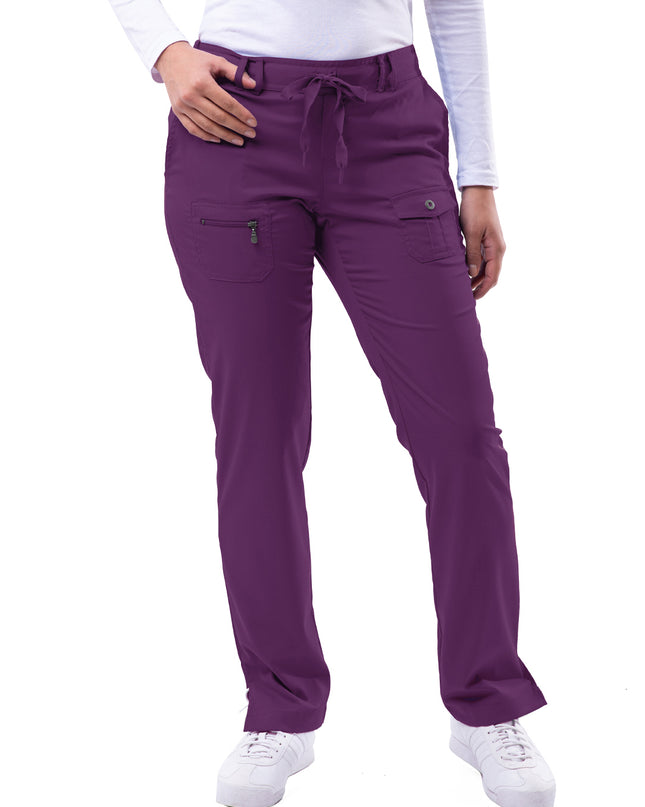 Adar Addition Eggplant 6 pocket fitted pants Sonay Uniforms