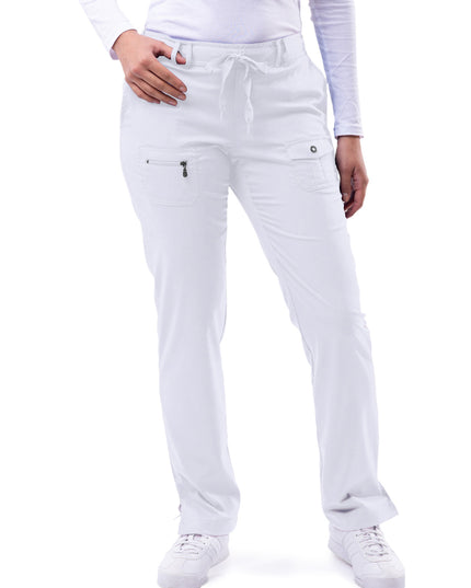 Adar Addition white 6 pocket fitted pants Sonay Uniforms