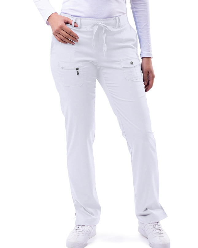 Adar Addition white 6 pocket fitted pants Sonay Uniforms