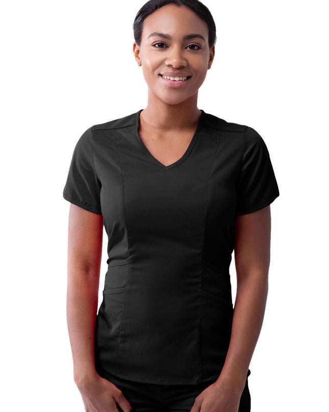 ADAR Heather Pro Limitless Pockets Scrub Top