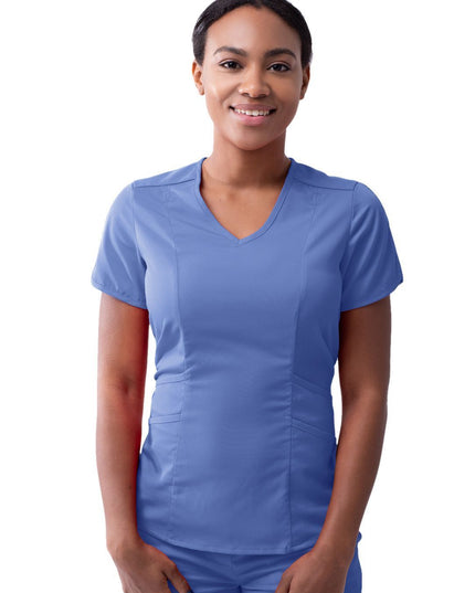 ADAR Heather Pro Limitless Pockets Scrub Top