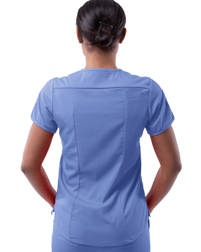 ADAR Heather Pro Limitless Pockets Scrub Top