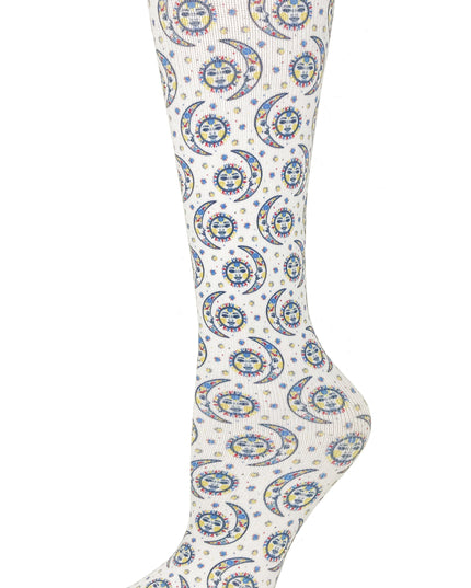 Cutieful Celestial Wide Calf Compression Sock 10-18 MM HG Beyond Medwear Apparel