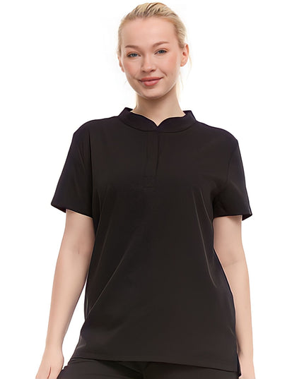 Mandarin Collar Scrub Top by Ellen Tracy