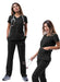 Adar Pro Women's Flattering Black Scrub Set Beyond Medwear Apparel