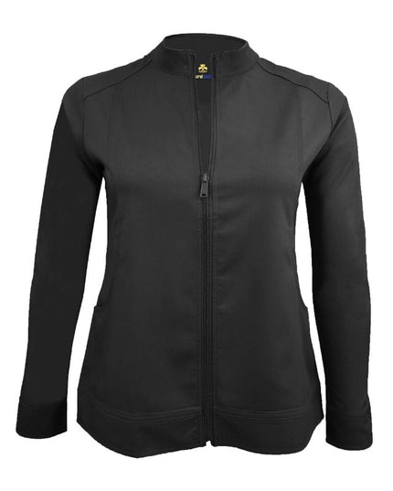 Natural Uniforms zippered black Warm-up Jacket Beyond Medwear Apparel