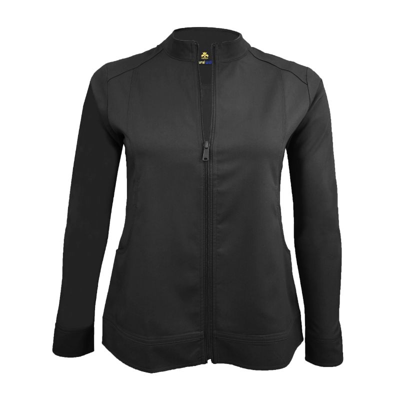 Natural Uniforms zippered black Warm-up Jacket Beyond Medwear Apparel