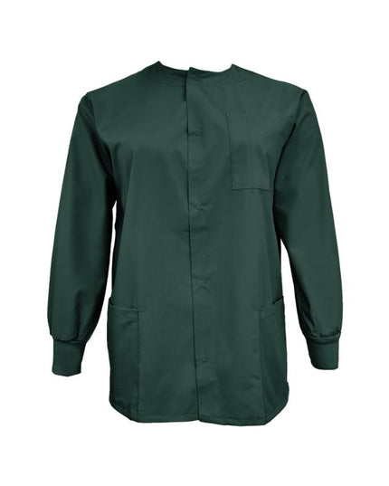 Natural Uniforms Hunter Green snap front 3 pocket warm up jacket Sonay Uniforms