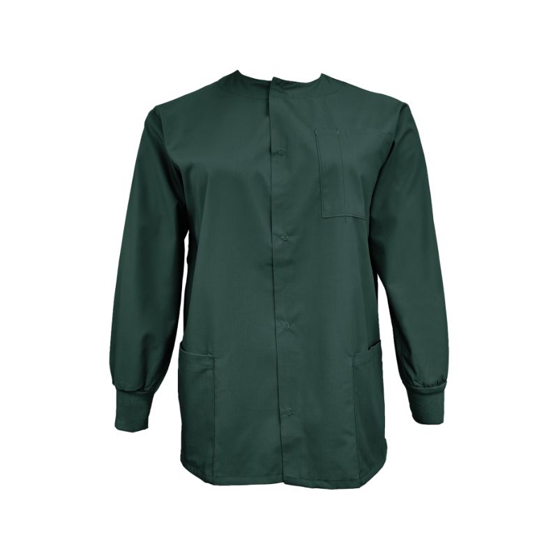 Natural Uniforms Hunter Green snap front 3 pocket warm up jacket Beyond Medwear Apparel