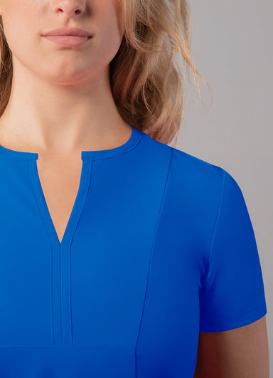 ADAR Addition Women's Royal Blue Contemporary V-neck Scrub Top