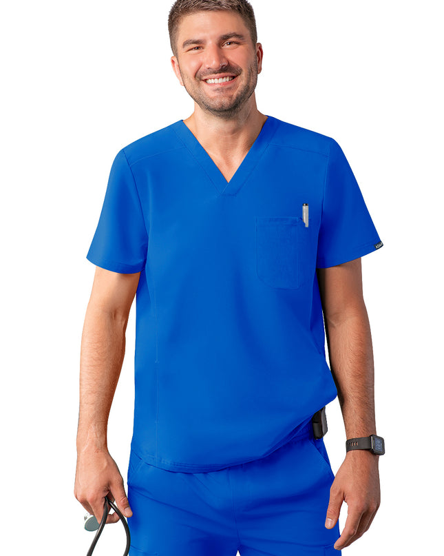 ADAR Men's Modern V-Neck Scrub Top