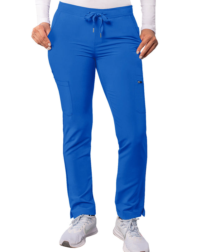 ADAR Addition Women  Royal Blue Skinny Leg Cargo Drawstring Pant Beyond Medwear Apparel