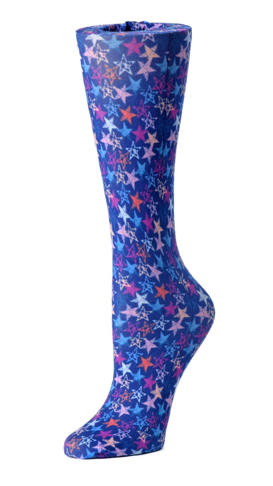 CUTIEFUL SHEER ABSTRACT STARS COMPRESSION SOCK 8-15 MM HG  Beyond Medwear Apparel