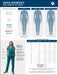ADAR Pro Heather Women's  Jogger Pants Size Chart  Beyond Medwear Apparel