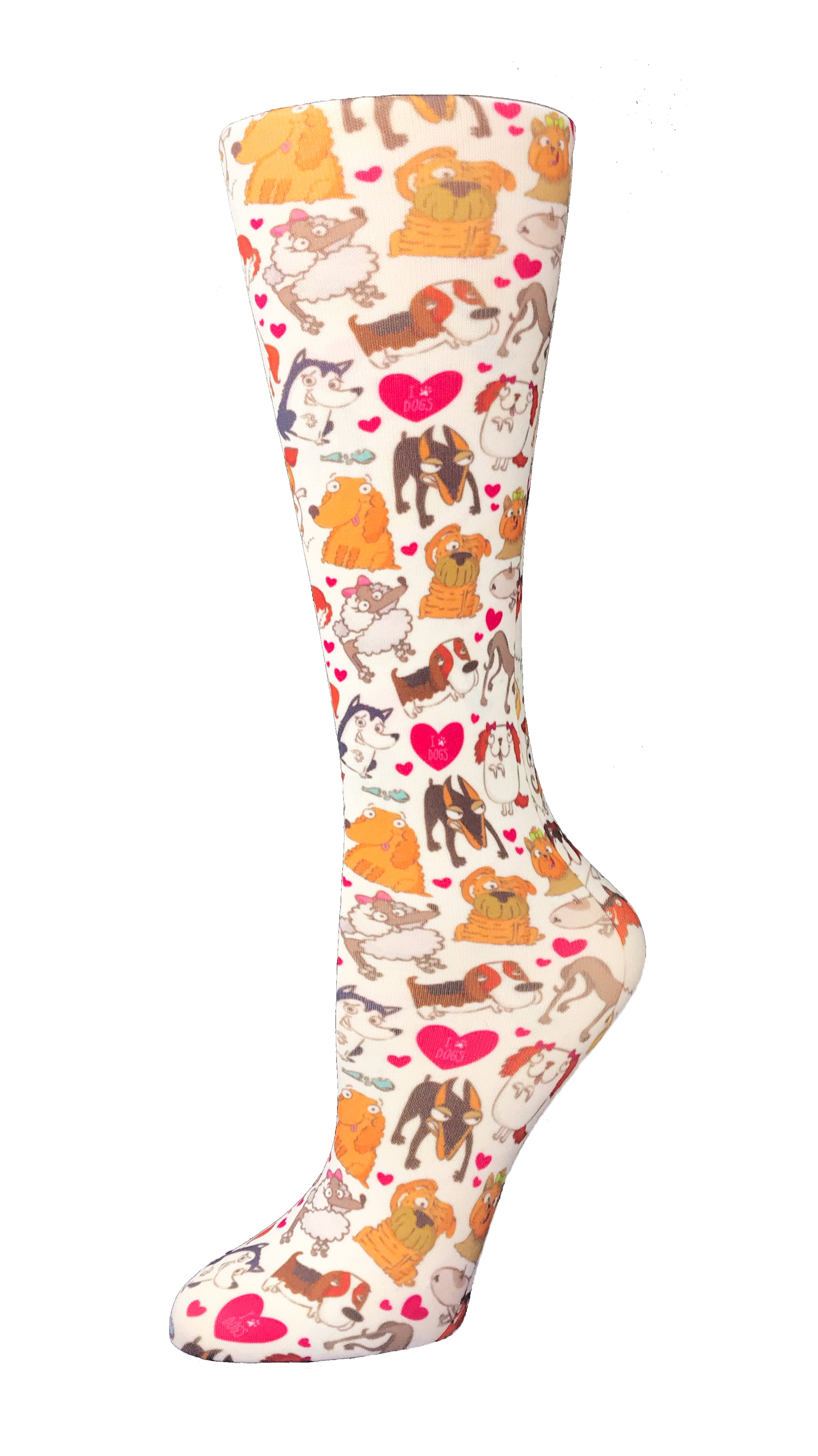 Cutieful Sheer Dog Pawty Compression Socks 8-15 MM HG  Beyond Medwear Apparel