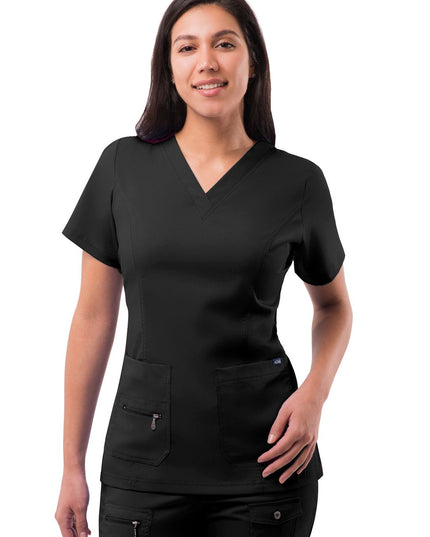 ADAR Women's V-neck Scrub Top