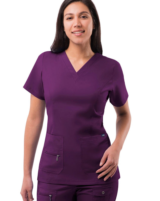 ADAR Women's V-neck Scrub Top