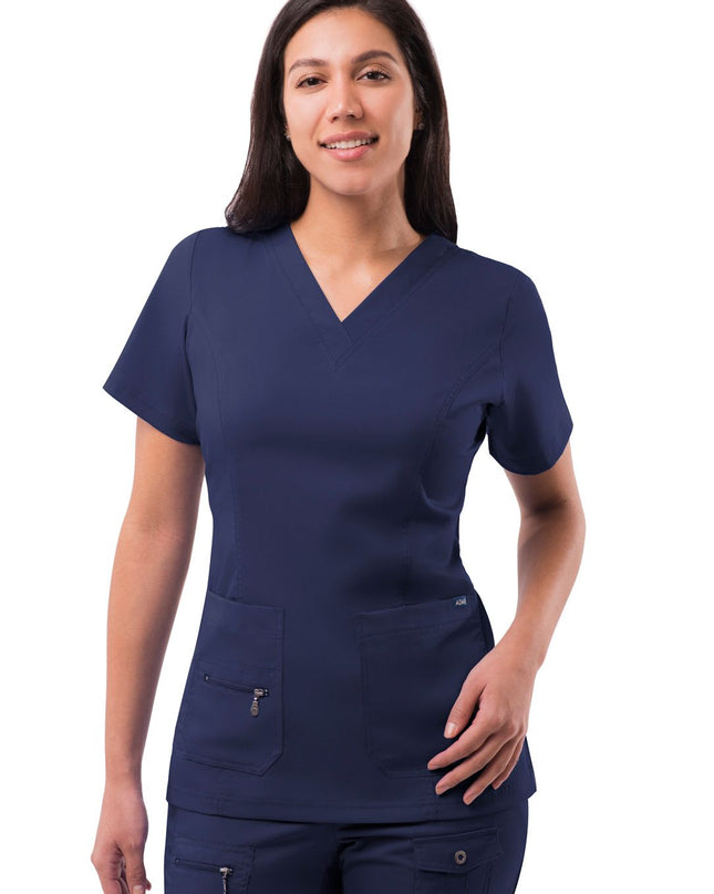 ADAR Women's V-neck Scrub Top