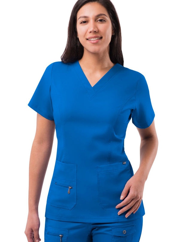 ADAR Women's V-neck Scrub Top