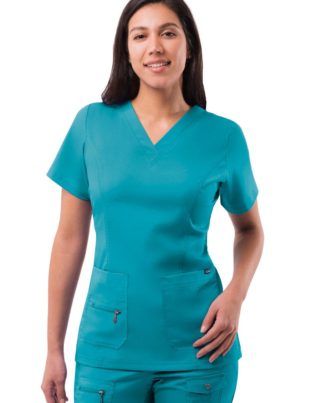 ADAR Women's V-neck Scrub Top