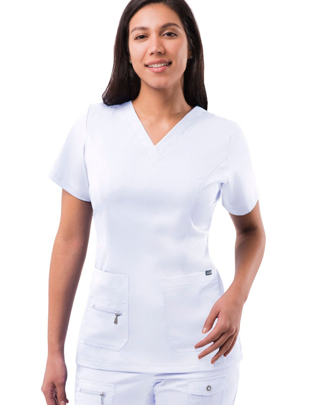 ADAR Women's V-neck Scrub Top