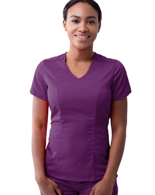 ADAR Heather Pro Limitless Pockets Scrub Top
