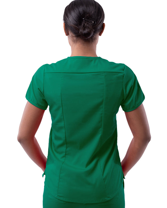 Adar Pro Hunter Green Limitless Pockets Scrub Top Beyond Medwear Apparel