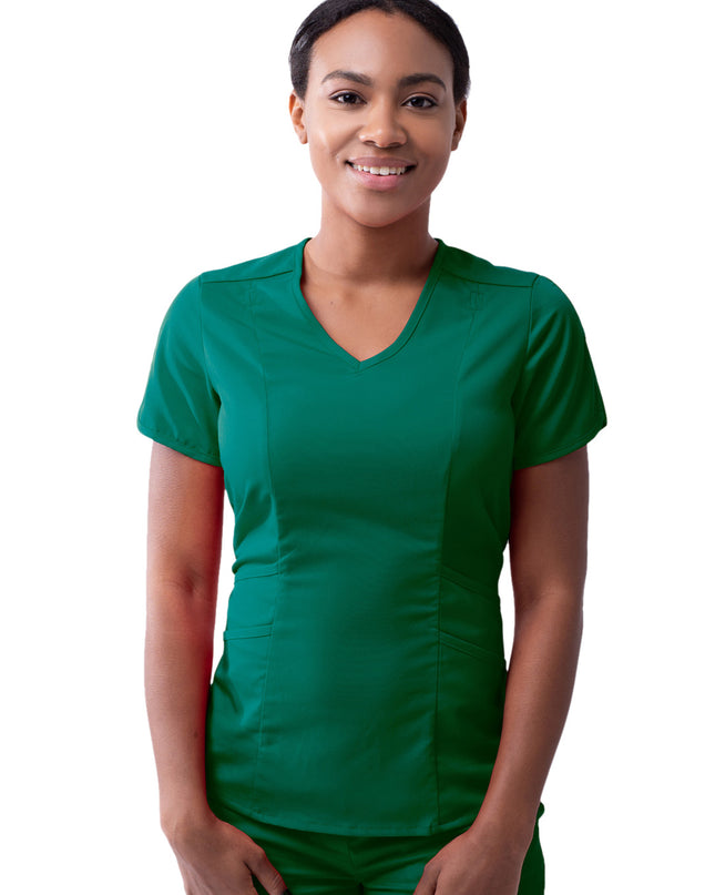 Adar Pro Hunter Green Limitless Pockets Scrub Top Beyond Medwear Apparel