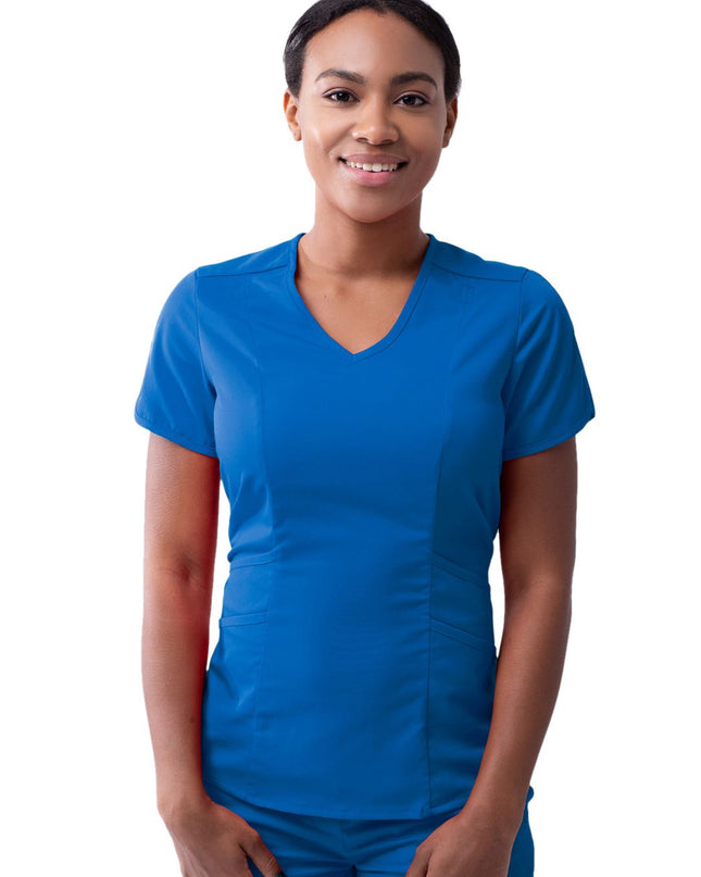 ADAR Heather Pro Limitless Pockets Scrub Top