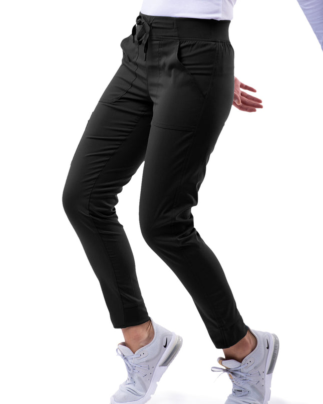 ADAR Pro Women's Stylish Jogger Black Scrub Pants Beyond Medwear Apparel