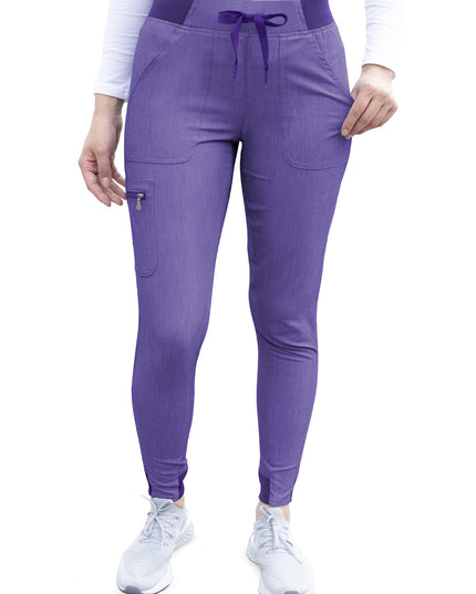 Adar Pro Women's  Heather Grape Stylish Jogger Scrub Pant Beyond Medwear Apparel