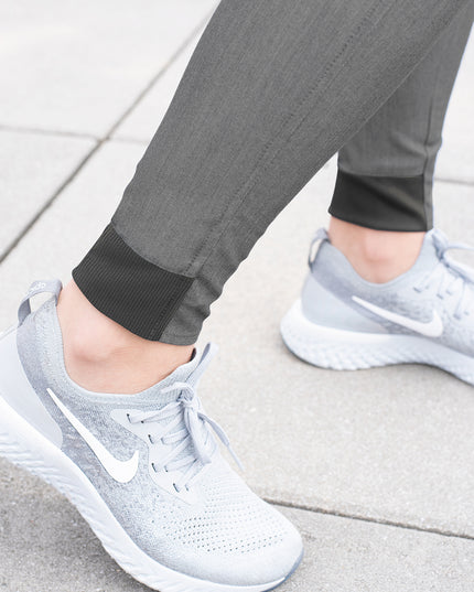 ADAR Pro Heather Grey Women's Stylish Jogger Scrub Pant Beyond Medwear Apparel