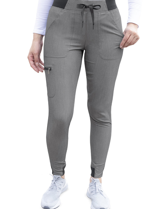 ADAR Pro Heather Grey Women's Stylish Jogger Scrub Pant Beyond Medwear Apparel
