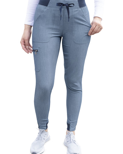 Adar Pro Women's  Heather Navy Stylish Jogger Scrub Pant Beyond Medwear Apparel