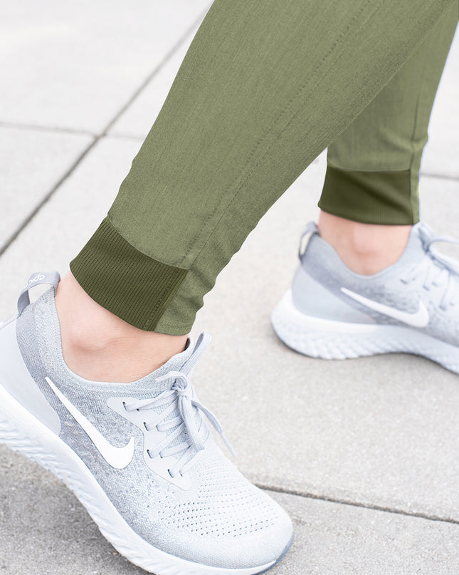 ADAR Pro Heather Olive Women's Stylish Jogger Pant Tall Beyond Medwear Apparel