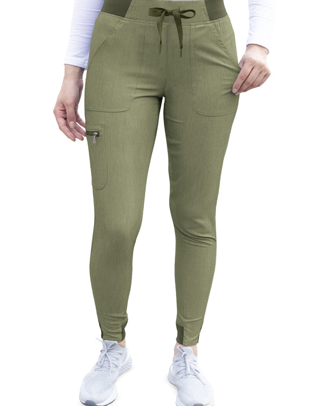ADAR Pro Heather Olive Women's Stylish Jogger Pant Tall Beyond Medwear Apparel