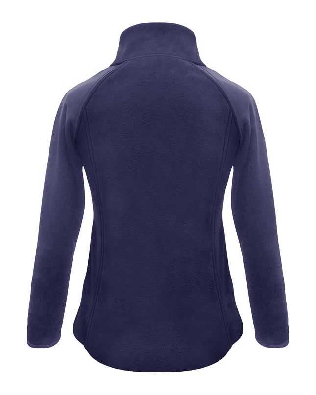 ADAR Pro Women's Navy Blue Performance Full Zippered Fleece Jacket back view  Beyond Medwear Apparel